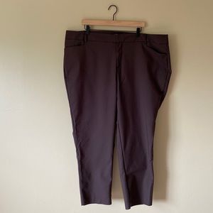 Eloquii Brown Slim/Straight Leg Trousers Size 22 Regular